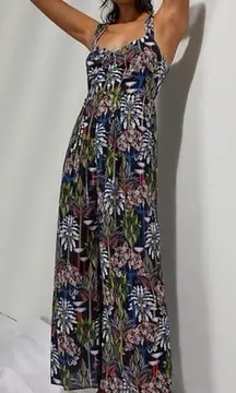 Anthropologie Lala Floral Tree Printed Sleep Jumpsuit