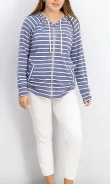 Market & Spruce Zip Front Hooded Sweatshirt