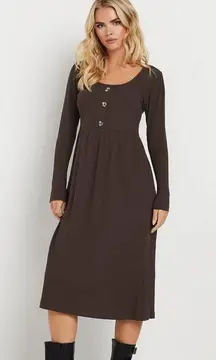 Oui Moments Long Sleeve Black Midi Sweater Dress Whimsigoth Lagenlook