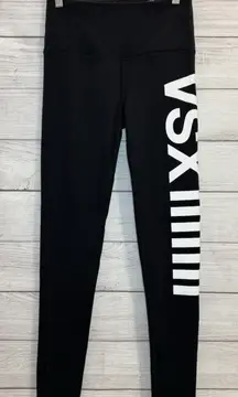 Victoria’s Secret Sport Womens Leggings Size M Black Skinny Leg Pull On