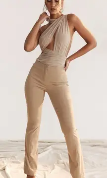 House‎ of CB Cai Ecru Trousers cream tan NWOT size XL longer length