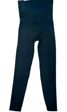 Blanqi Everyday Maternity‎ Belly Support Leggings Womens Large Blue Gray Pull On