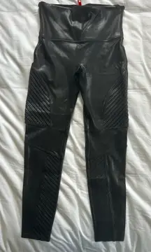 Spanx Black Faux Leather Leggings 