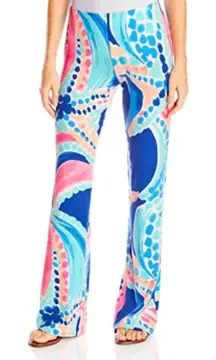 Lilly Pulitzer Georgia May Palazzo Pants Size XS Multi Ocean Jewels Print