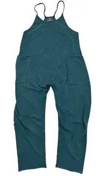 Free People Movement Teal Washed Cotton Blend Jumpsuit Romper Size S/P