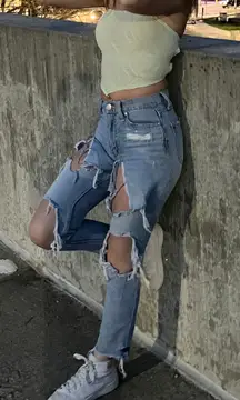 Ripped Mom Jeans