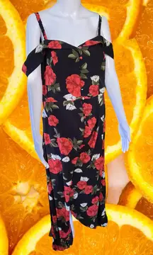 Premier Amour Sleeveless Rose Pattern High Low Dress Size 14‎