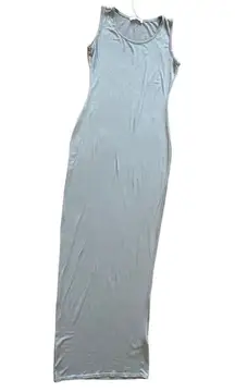 Missguided square neck blue gray maxi dress size 6 NWT