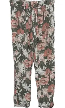 2/30$ C&C California Womens Tropical Relaxed Fit‎ Pull On Ankle Pants Size Med.