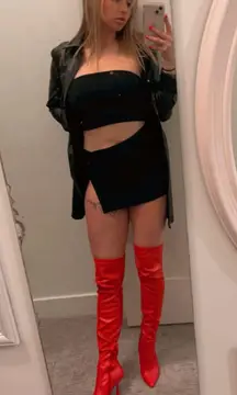 Thigh High Red Heels