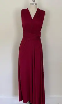 Maroon Convertible Maxi Dress