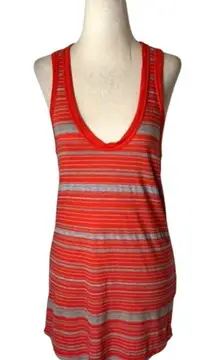 Standard James Perse‎ Tank Top Women Medium Red Striped Racerback Top Athleisure