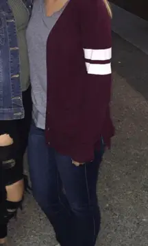 Oversized Striped Cardigan