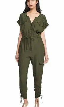 Parker Green Cargo Jumpsuit Short Sleeve Small (estimated) New