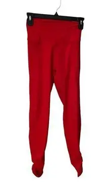 Anthropologie Wilo The Label NWOT Red Ribbed Leggings Size XS