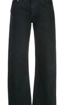 💕KHAITE💕 The Kyle Low Rise Straight Leg Jeans ~ Wilcox Faded Black 28 NWT