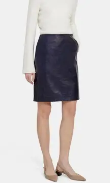 Theory Clean Pencil Skirt in Leather 0