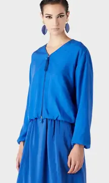 Giorgio Armani Blue Washed Silk Set – SS23 Collection - Size IT 38 / US 2 / XS