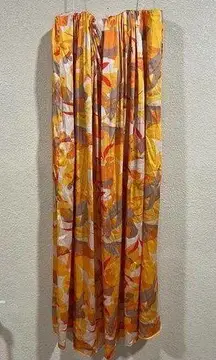 Acler Haslam orange yellow satin maxi dress