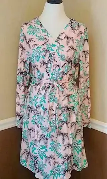 Lightweight Jersey Pink Palm Trees Long Sleeve Robe MINKPINK ModCloth Vacation