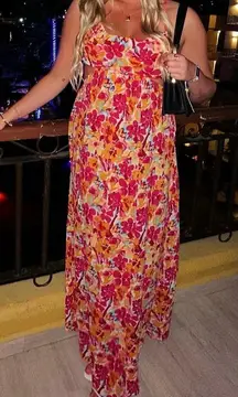 Floral Strappy Maxi Dress