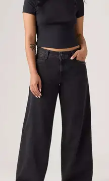 Levi's '94 Baggy Mid Rise Wide Leg Jeans Women’s Size 26x31 Over Exposure Black