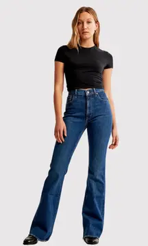 Abercrombie Fitch Womens Jeans Blue Vintage Flare High Rise Denim Dark Wash 26/2