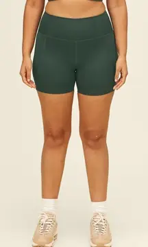 Girlfriend Collective Hi Rise Run Short Pine