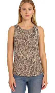 Ideology Snakeskin Print Tank Top Racerback Sleeveless Activewear‎ Large