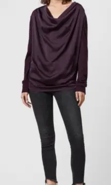 AllSaints Remmy Cowl Neck Sweater Red Marl NWT XS