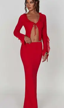 Dee Top & Astrid Skirt Set Red