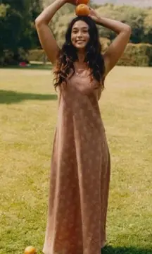 NWT Boutique MOD REF Blush Confetti Maxi Dress Sz M 