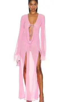 Bananhot Ciara Dress in Baby Pink M/L Womens Swim Cover up Resort Maxi Gown