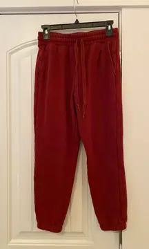 Burgundy Fabletics Joggers