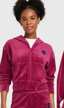 Marvel Wakanda Forever Zip-Up Hoodie – Berry Red – Black Panther - Junior XL