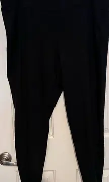 Lane Bryant Women's Black Pants Back of Legs Ties Up Size 22/24 26" Inseam x 20"