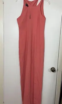 VERSACE x Riacheulo pink maxi cutout sleeveless high slit dress size 40 US XS