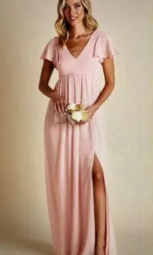 Birdy Grey  Hannah Empire Bridesmaid, Formal, Prom, Dusty Rose Dress Gown Size M