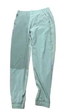 Athleta Trekkie Jogger Pants Women's Size 12 Tall Green Elastic Waist Zip Pocket