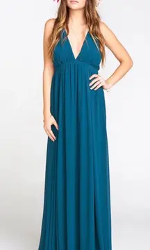 Ava Maxi Dress Deep Jade Chiffon