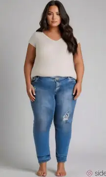 Kut From the Kloth Plus Size Celine Slouchy Boyfriend Distressed Denim Jeans