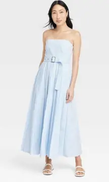 A New Day Light Blue Striped Dress