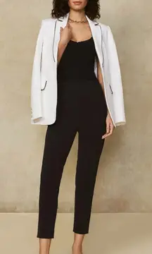 Pearl by Lela Rose Susie Pants Ankle Stretch Tech‎ Cotton Black Size 0