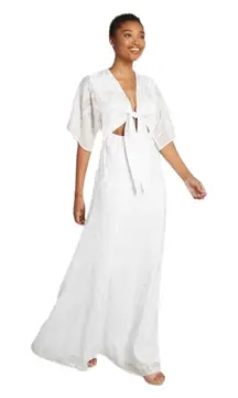HUTCH White Maxi Dress Cutout‎ Size 4 New