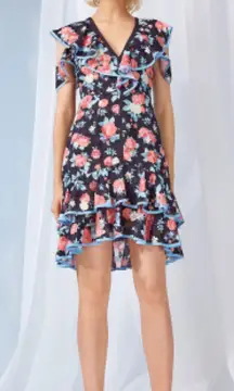 Anthropologie floral ruffled dress  Size Medium