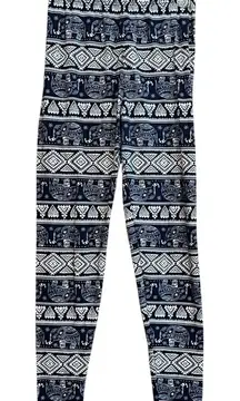 Agnes and Dora Navy White Patterned Leggings