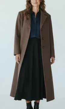 Pendleton 100% Wool Long Taupe Brown Coat