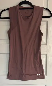 Nike Pro Women's Muscle Tee - Dusty Rose