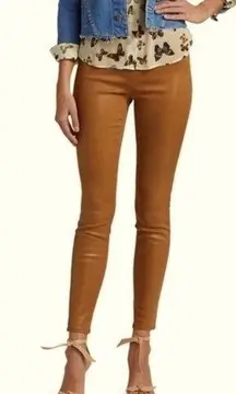 L’AGENCE ROCHELLE SKINNY PANTS Pull On Hazelnut Coated Size Medium NWT