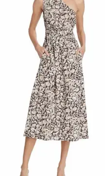 Rails Selani Floral One Shoulder Midi Dress in Russet Floral Size XS
